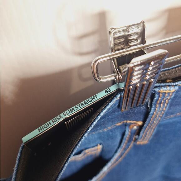 Lularoe High Rise Slim Straight Jean 42 (22-23W) Magic Waist Medium Wash Stretch - Picture 8 of 9